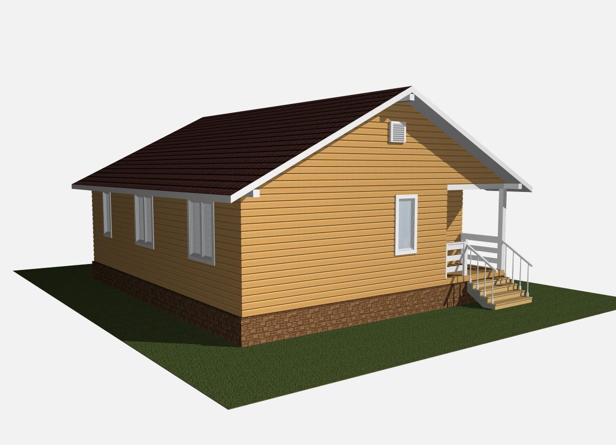 Одноэтажный  каркасный дом 10х8,7 Порто 1