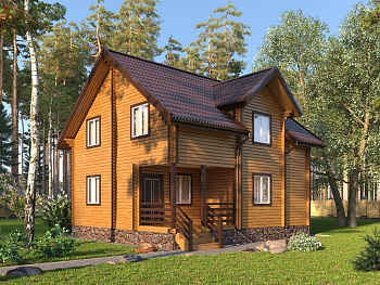 дом из клееного бруса 9х8 Колва 2