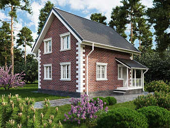 каркасный дом 7х8 Берген 1